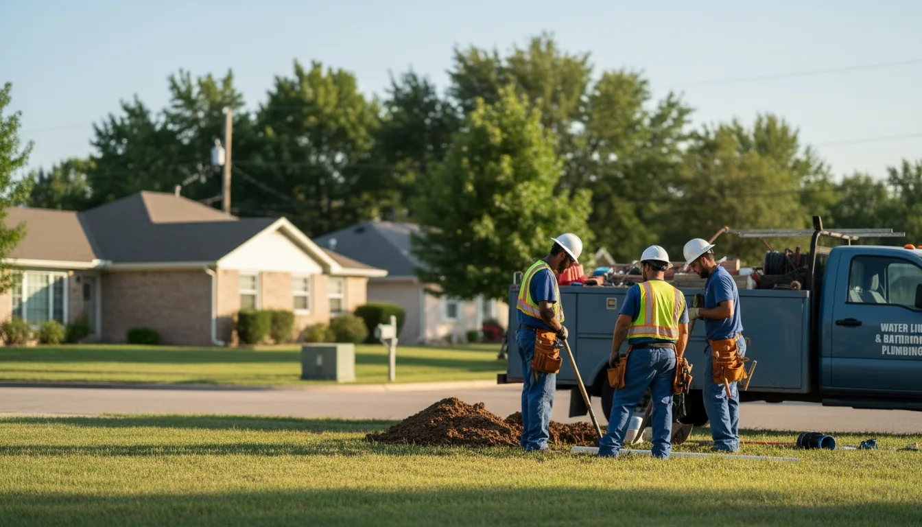 Residential water line and bathroom plumbing service in Russiaville, IN